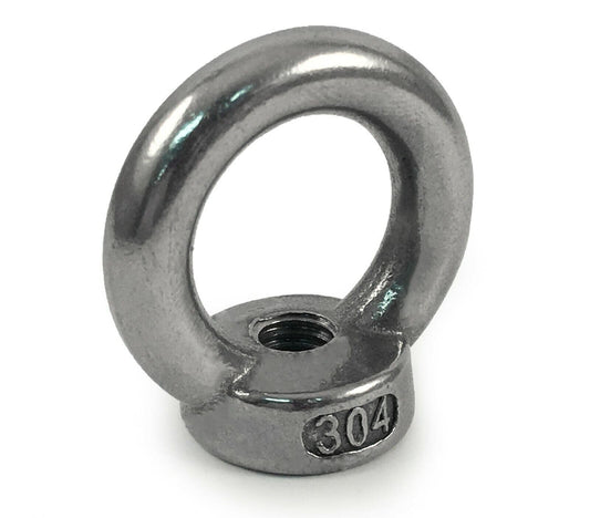 M6 A2 304 Stainless Steel M6 Lifting Eye Female Nuts Din 582 Type Metric Coarse