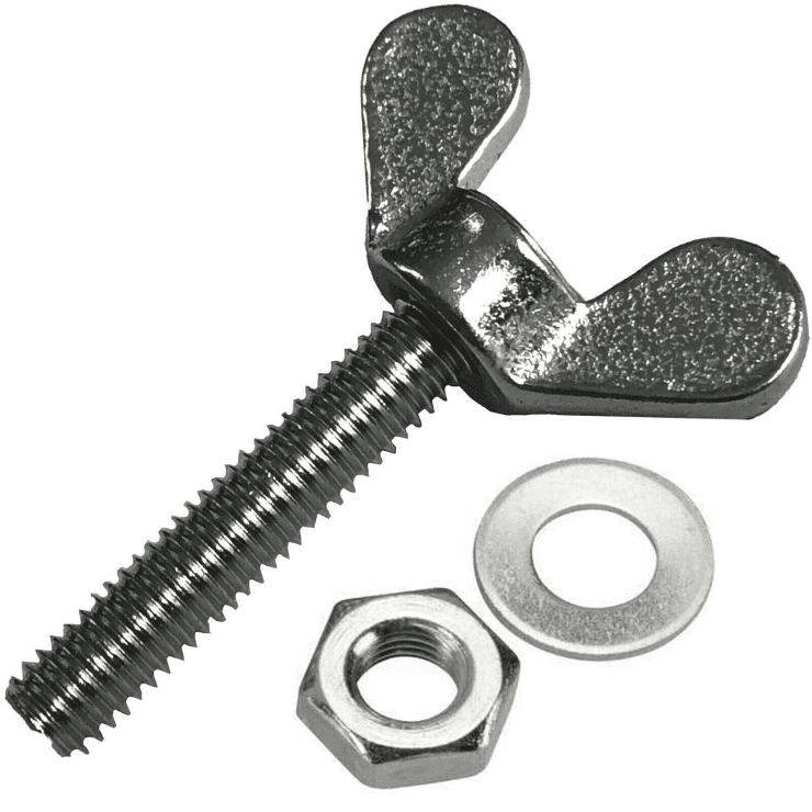 M6 M8 German Made Wing Nut Bolts Butterfly Screw Wing Bolt + Full Nuts + Washers