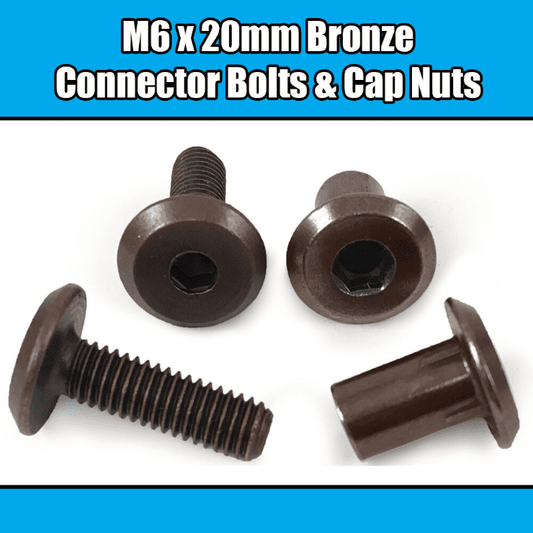 M6X20mm Bronze Furniture Connector Bolts With Cap Nuts Joint Fixing Bed Cot