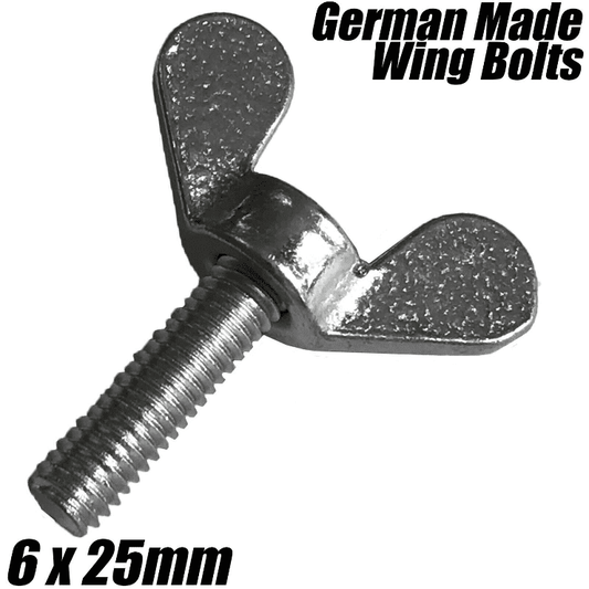 M6X25mm German Made Wing Nut Bolts Butterfly Screw Wingbolt Fasteners Din 316