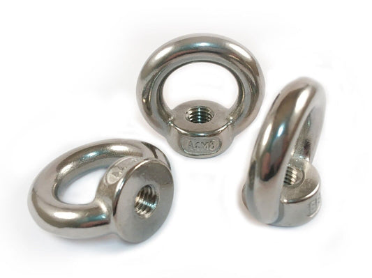 M8 A4 316 Marine Grade Stainless Steel M8 Lifting Eye Female Nuts Din 582 Type