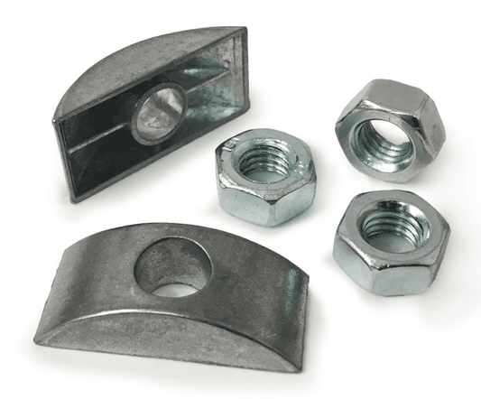 M8 Half Moon Luna Unthreaded Washers & Hex Nuts for Bunk Beds Cots