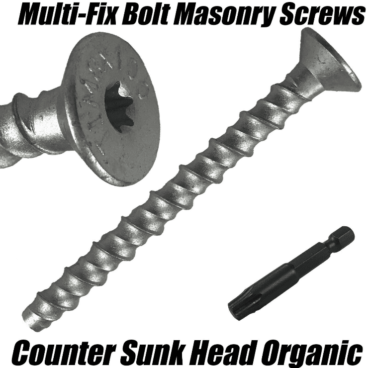 M8 M10 Timco Countersunk Multi Fix Masonry Screw Bolt Anchor Fixing