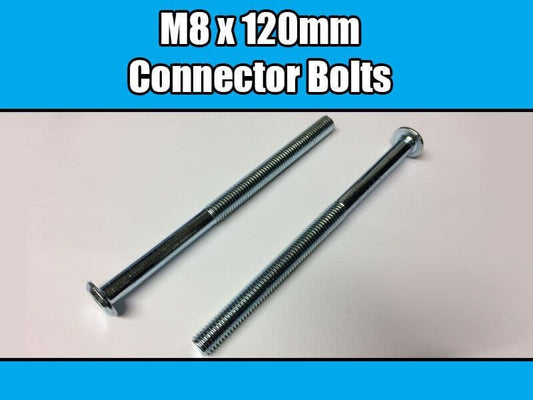 M8X120mm Furniture Connector Bolts Allen Key Flat Head Joint Fixing Unit Bed