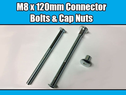M8X120mm Furniture Connector Bolts & Cap Nuts Allen Key Dome Head Joint Fixing
