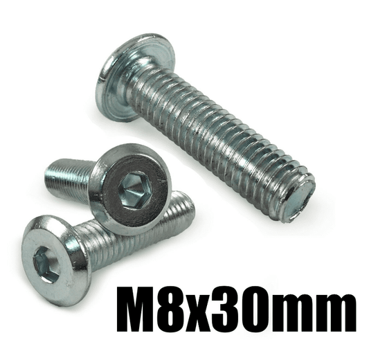 M8X30mm Furniture Connector Bolts Flat Head Joint Fixing Unit Bed Cot Desk