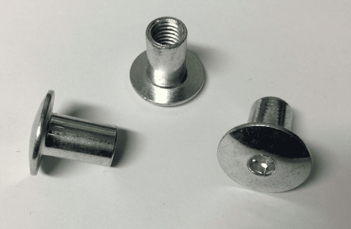 M8X60mm Furniture Connector Bolts & Cap Nuts Allen Key Domed Head Joint Fixing