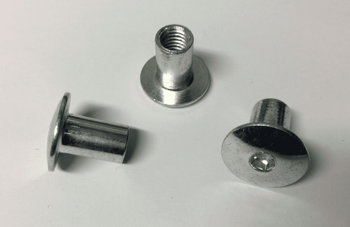M8X90mm Furniture Connector Bolts & Cap Nuts Allen Key Domed Head Joint Fixing