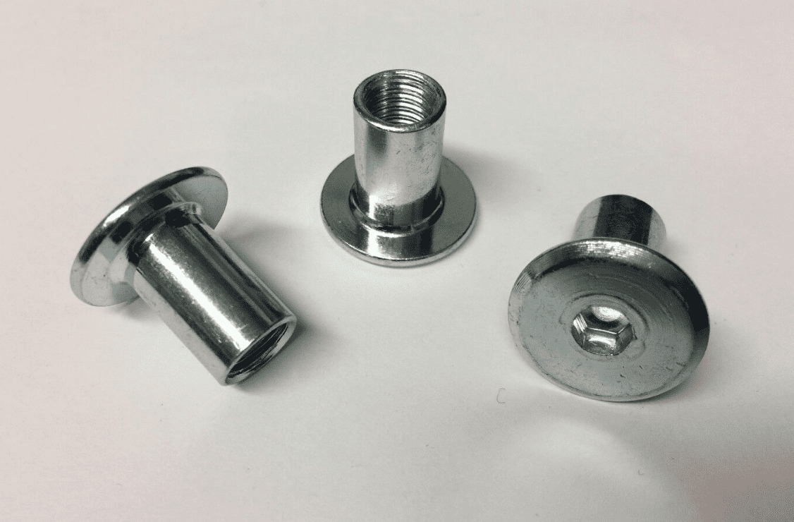 M8X90mm Furniture Connector Bolts & Cap Nuts Allen Key Flat Head Joint Fixing