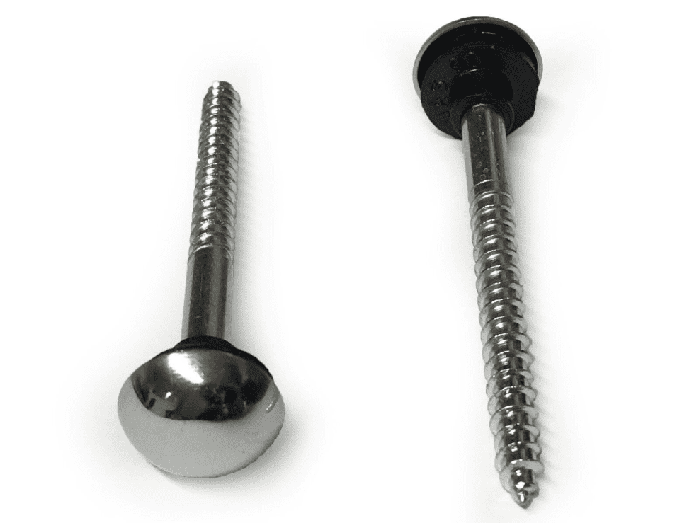 Mirror Screws Chrome Polished Brass Domed Protective Caps Cover Wall Fixing