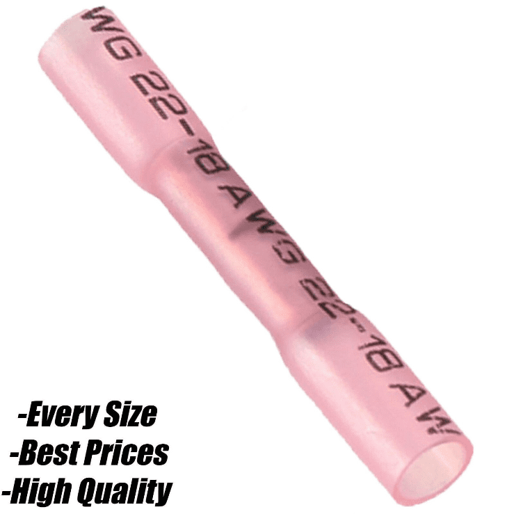 Red Heat Shrink Terminals Ring Female Spade Bullet fork Butt Connector Insulated