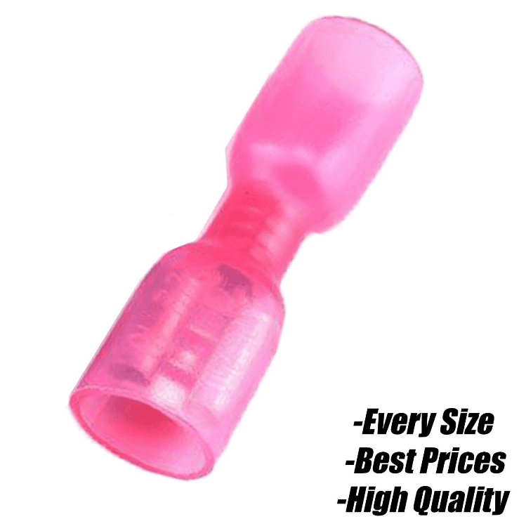 Red Heat Shrink Terminals Ring Female Spade Bullet fork Butt Connector Insulated
