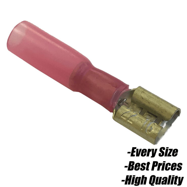 Red Heat Shrink Terminals Ring Female Spade Bullet fork Butt Connector Insulated