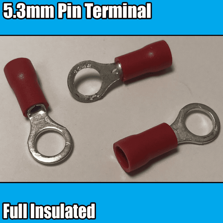Red Ring Hoop Insulated Electrical 3.2-13mm Crimp Terminals Cable Wire Audio