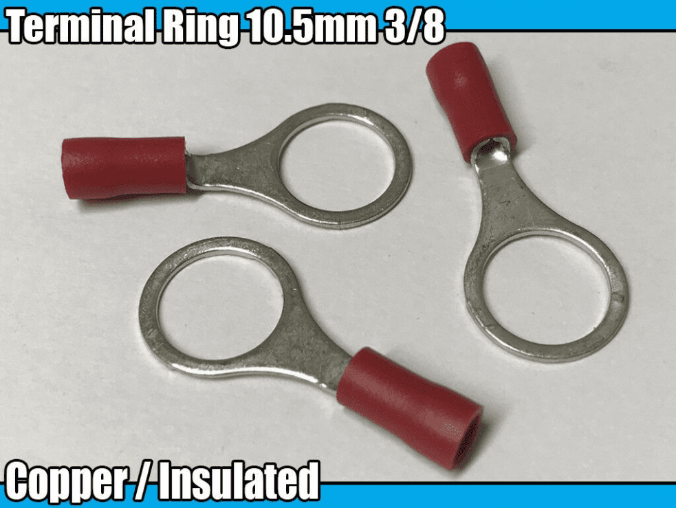 Red Ring Hoop Insulated Electrical 3.2-13mm Crimp Terminals Cable Wire Audio