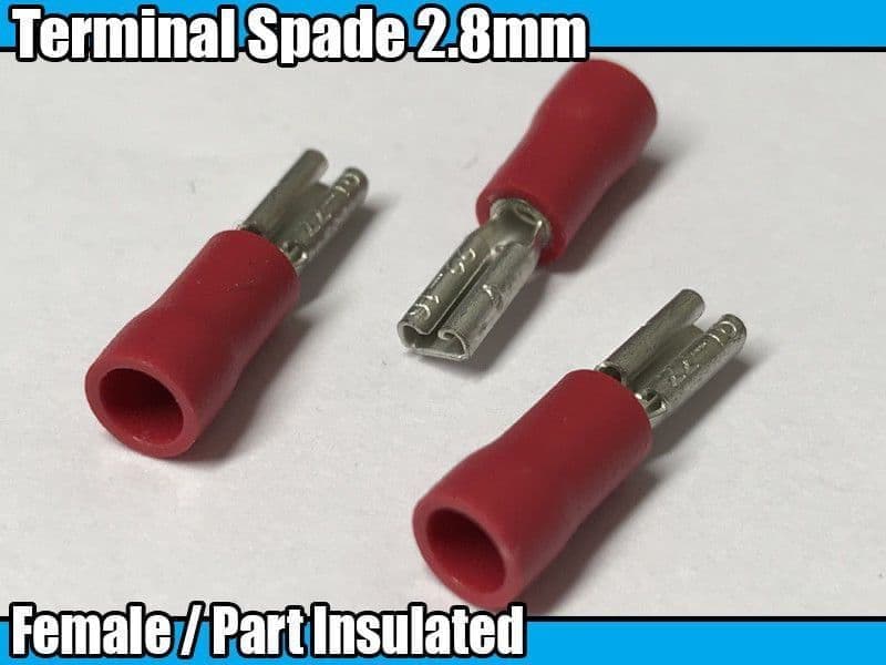Red Terminals Female Spade 2.8mm Insulated Wire Cable Connector Crimp Electrical