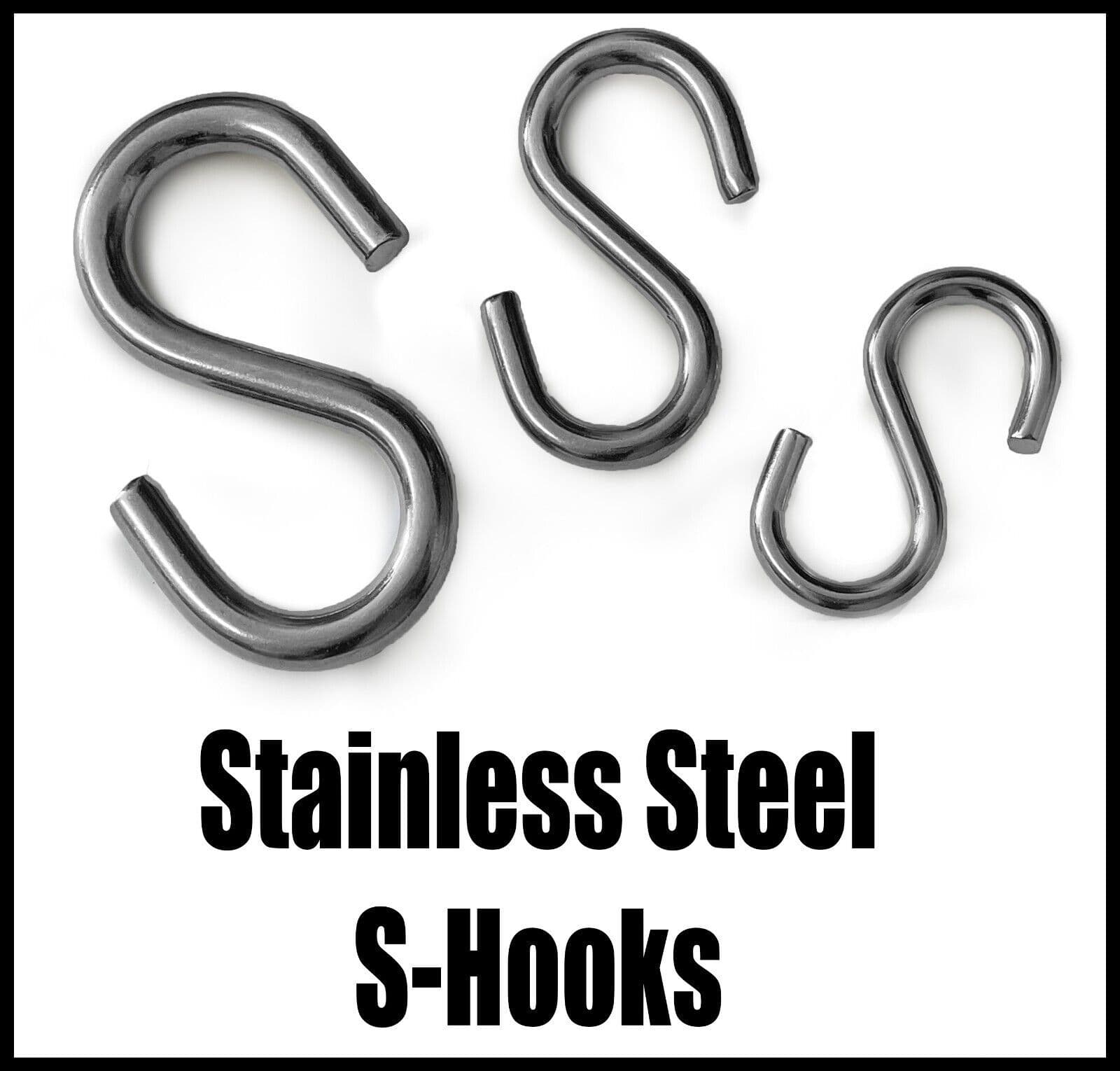 S Hooks A4 Stainless Steel Hangers for Kitchen Utility Utensil Clothes Hanging