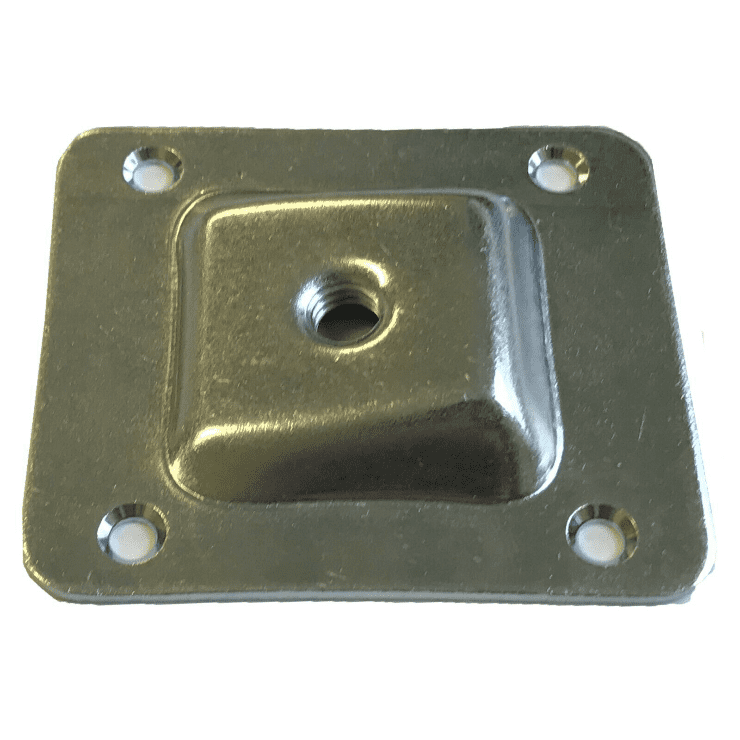 Single Table Chair Sofa Leg Mounting Plate 10° Angle Wood Metal Dowel Screw
