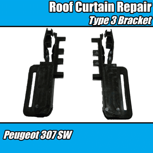 Sun Shade Roof Curtain Repair Braket Type 3 Set for Peugeot 307 Sw 407 2 Pieces