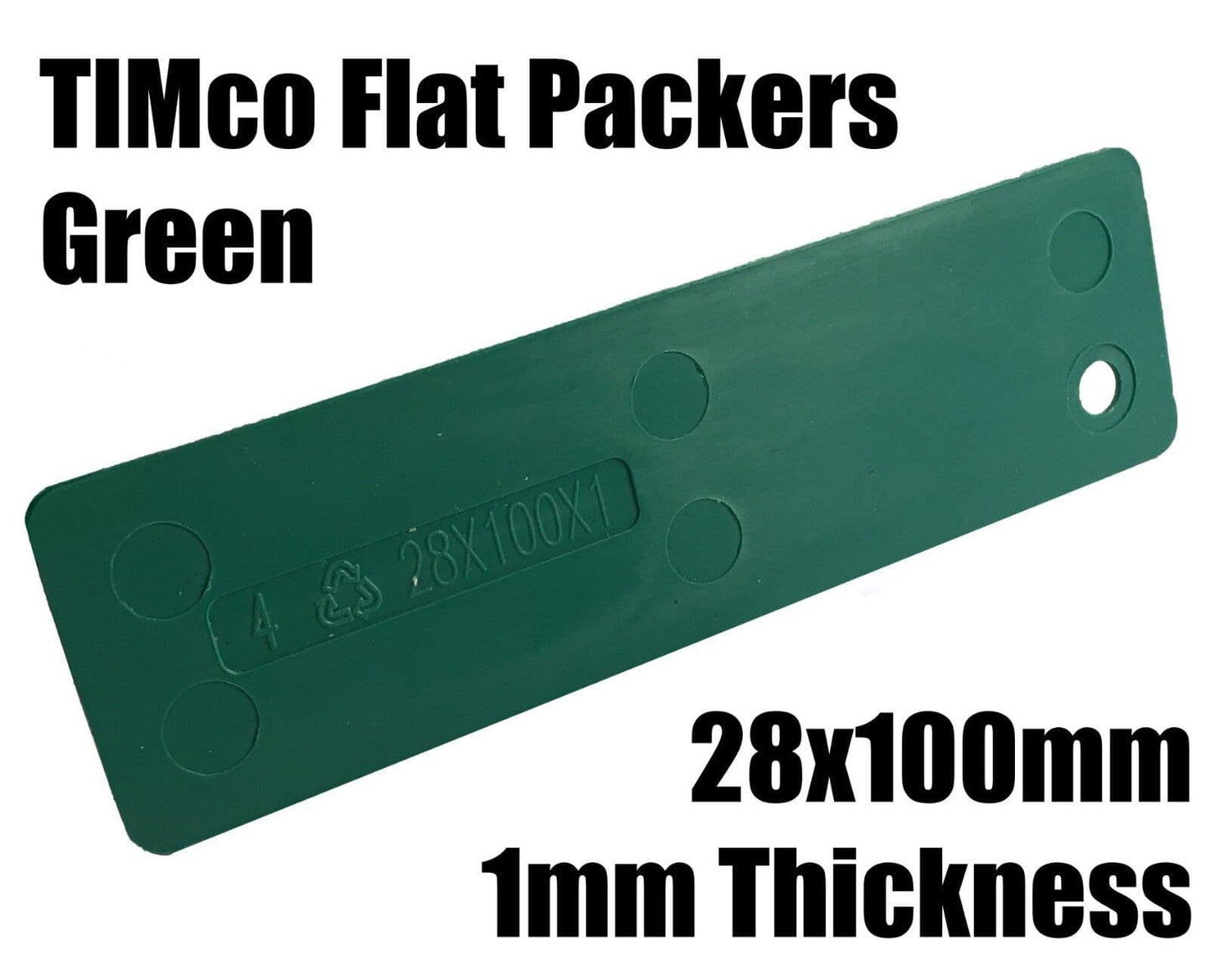 Timco 100mmx28mm Plastic Flat Packers Shims Frame Window Glazing Flooring
