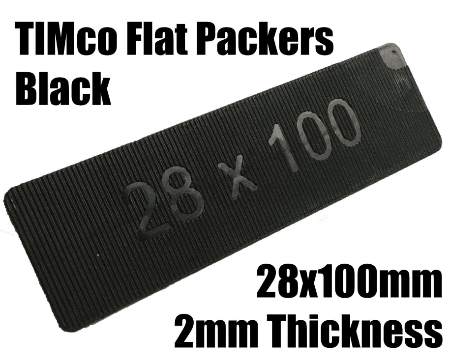 Timco 100mmx28mm Plastic Flat Packers Shims Frame Window Glazing Flooring