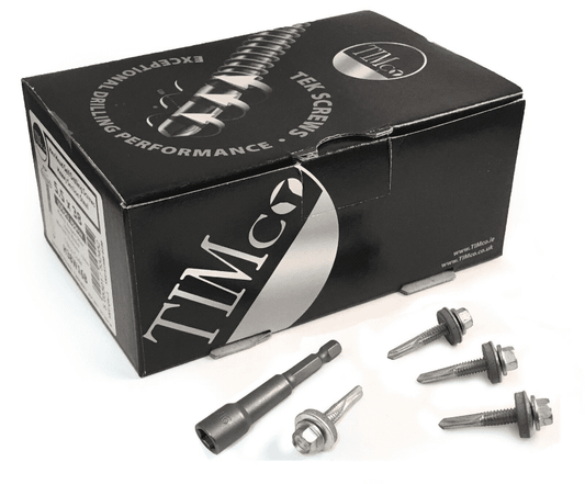 Timco 5.5x32mm Roofing Self Drilling Hex Head Tek Screws W/ Washer Heavy Steel