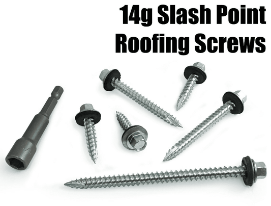 Timco 6.3 14G Slash Point Timber Roofing Screws Hex Head Epdm Washer Zinc