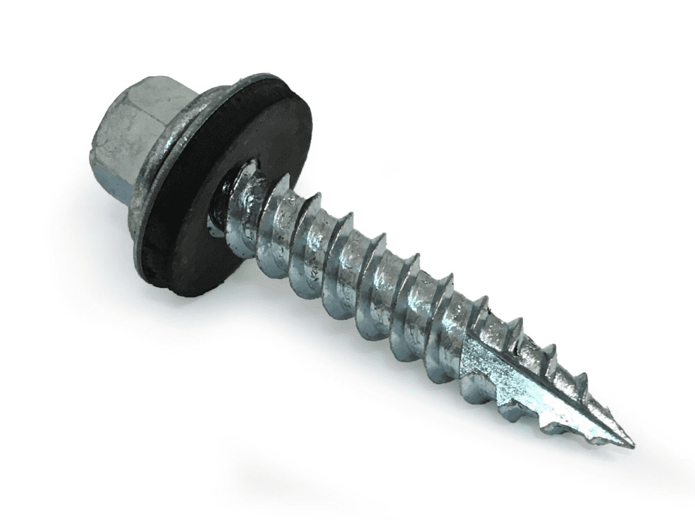 Timco 6.3X60mm 14G Slash Point Timber Roofing Screws Hex Head Epdm Washer Zinc
