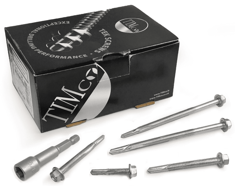 Timco Heavy Section Steel Exterior Roofing Self Drilling Tek Screws Hex Head