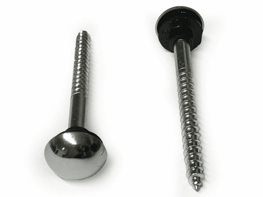 Wall Mirror Screws With Washer & Polished Chrome Domed Caps