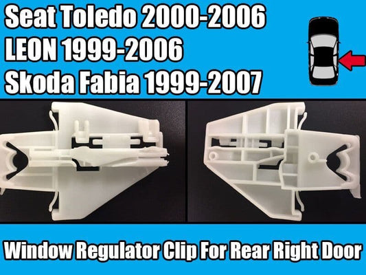 Window Regulator Clip for Seat Toledo 00-06 Skoda Fabia 99-07 Rear Right Door