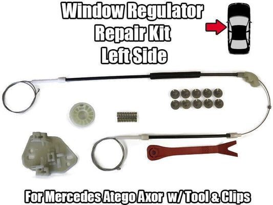 Window Regulator Kit + Tool & Clips for Mercedes Atego Axor Left Side