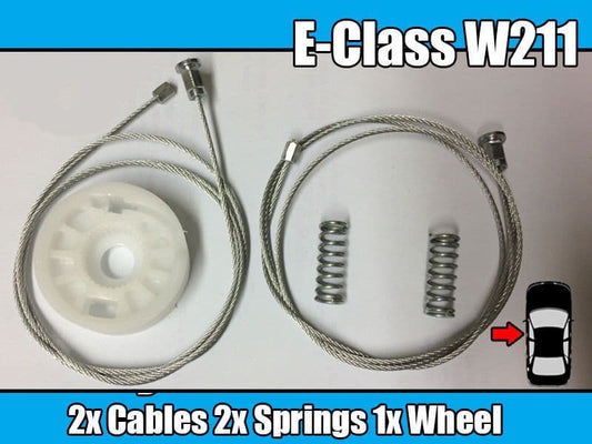 Window Regulator Repair Kit for Mercedes E Class W211/S211  Cable Pull Rear Left