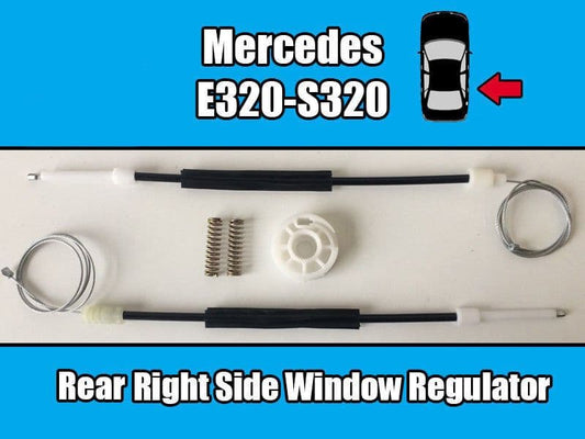 Window Regulator Repair Kit for Mercedes E320-S320  Set Rear Right