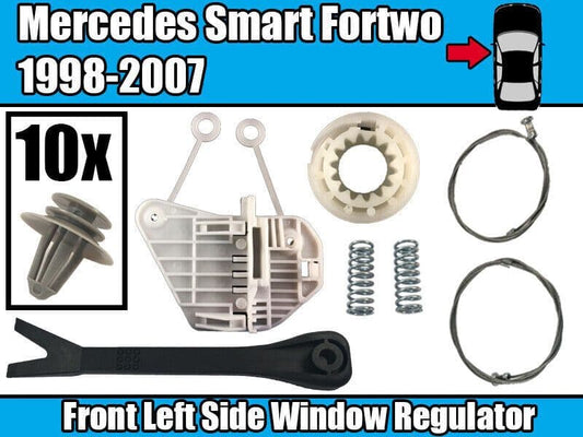 Window Regulator Repair Kit for Mercedes Smart 1 Front Left Door Fastener Clips