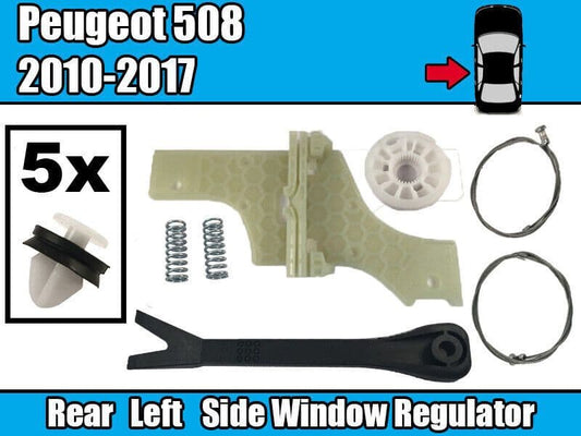 Window Regulator Repair Kit for Peugeot 508 Saloon  Rear Left Fastener Clips