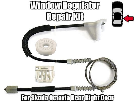 Window Regulator Repair Kit for Skoda Octavia Rear Right Door 2004-2008