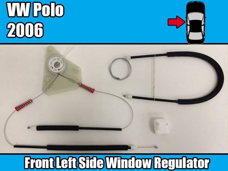 Window Regulator Repair Kit for VW Polo 2006 Front Left Side Door Electric