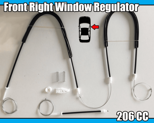 Window  Repair Kit for Peugeot 206Cc Cabriolet  Front Osf Right  2000-2008