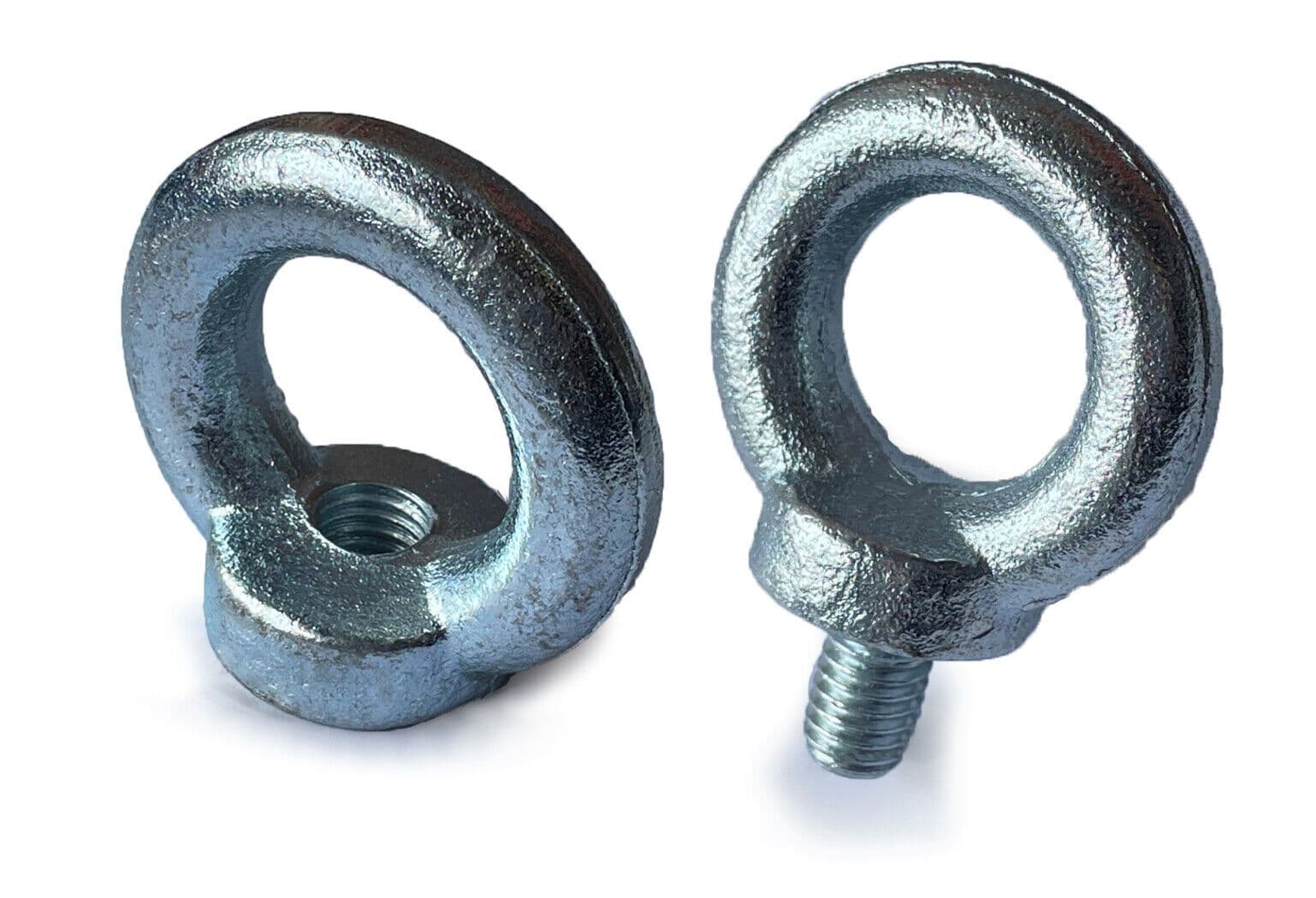 116-Piece Eye Bolt & Nut Assortment - M5 M6 M8 M10 Zinc-Plated Carbon Steel Hooks With Hex Nuts