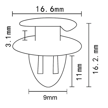 White Plastic Clips for Alfa Romeo Fiat Lancia Renault Door Panel Retainer Mounting