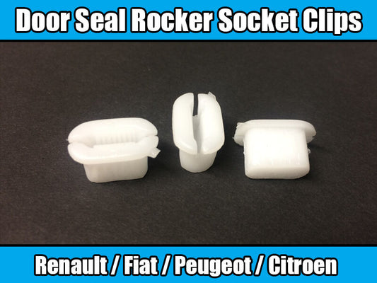 Clips For Renault Fiat Peugeot Door Seal Rocker Socket Plastic 7703081019