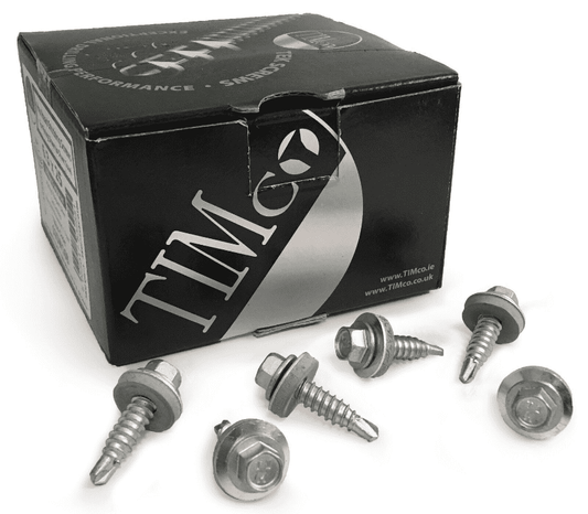 100 Timco 6.3x22mm/25mm Hex Light Section Sheet Steel Stitching Screws