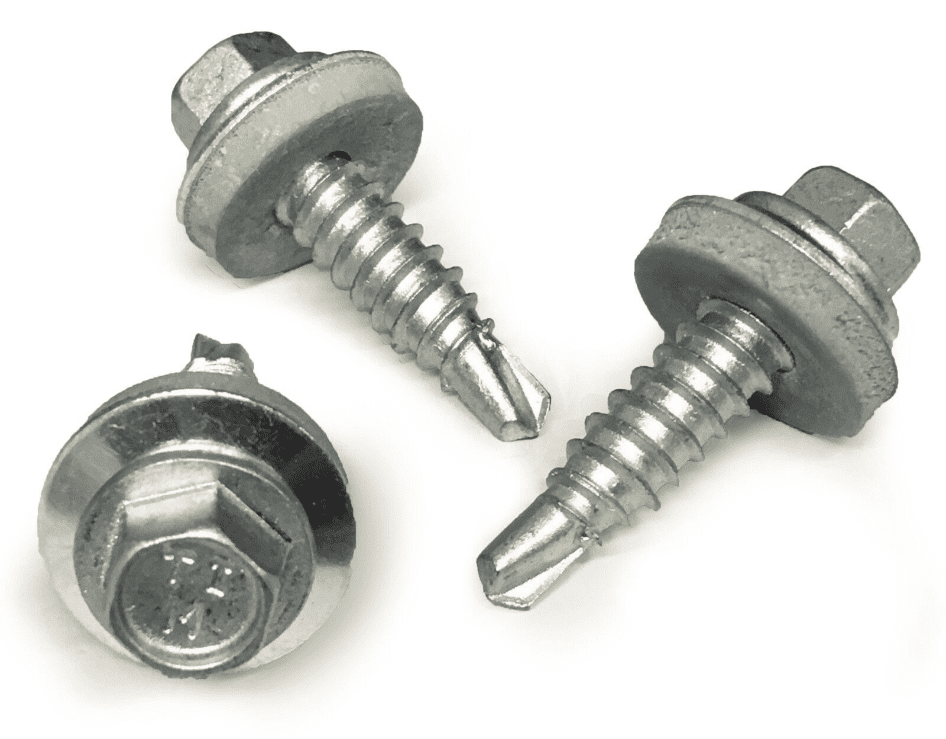 100 Timco 6.3x22mm/25mm Hex Light Section Sheet Steel Stitching Screws