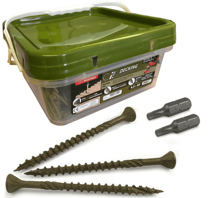 1000X Timco 4.5x65mm C2 Wood Decking Screws T20 Torx Head Bit