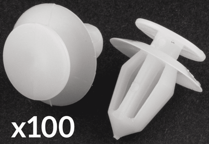 100x White Plastic Door Card Wing Mirror Clip for Vauxhall Astra