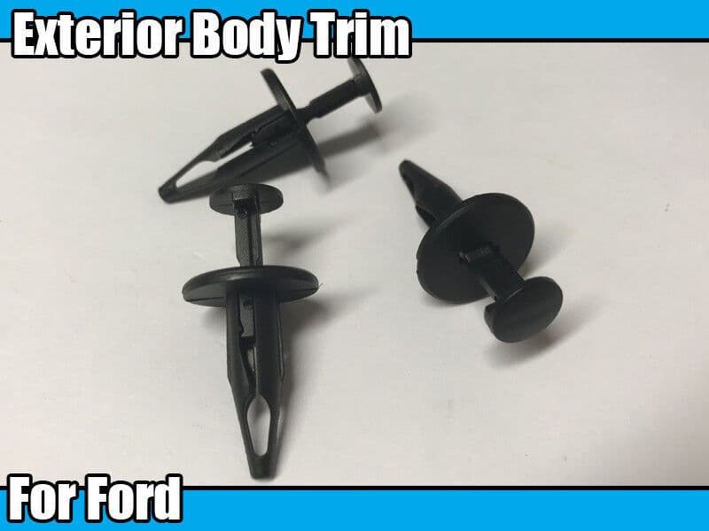 10x 6mm Exterior Body Trim Hole Push Fit Retainer Clips for Ford