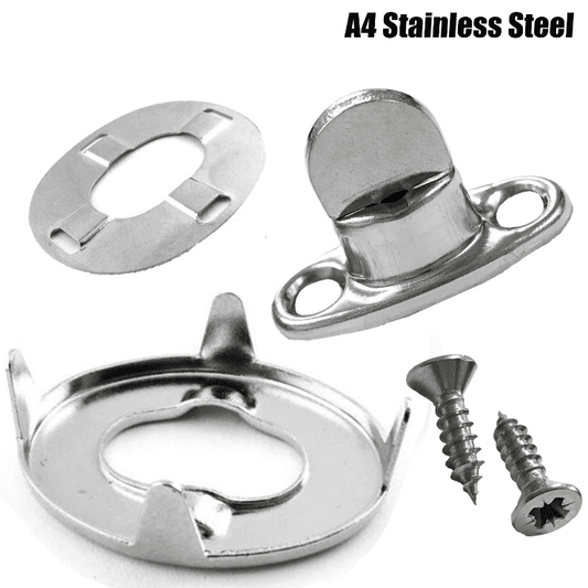 10x 8mm Turnbutton Eyelet Canopy Kit Marine Grade A4 Stainless Steel + Screws