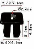 10x 9mm Black Nylon Hole Grommet Locking Nut Screw Mount