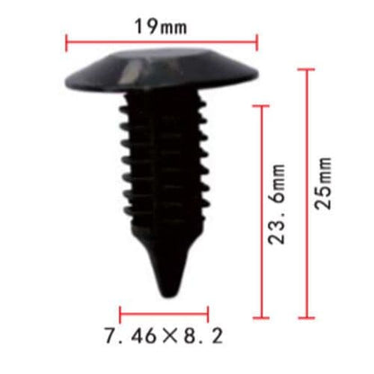 10x Black Plastic Fir Tree Push Panel Retainer for Chrysler Mini GM